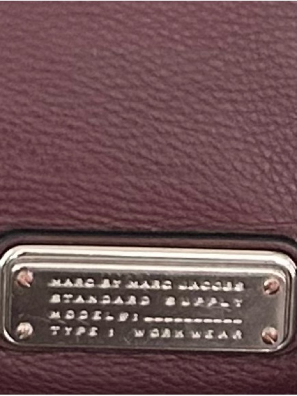 Marc by Marc Jacobs Burgundy Pebbled Leather Large Satchel Crossbody Bag - Picture 12 of 14